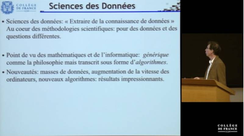 Leçon inaugurale de Stéphane Mallat, titulaire de la chaire Sciences des données au Collège de France
