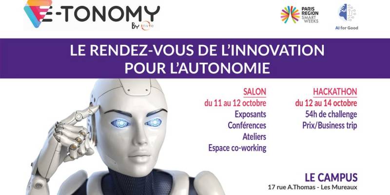 Salon E-TONOMY by INVIE, le rendez-vous de l'innovation technologique et sociale au service de l'autonomie du 11 au 14 octobre