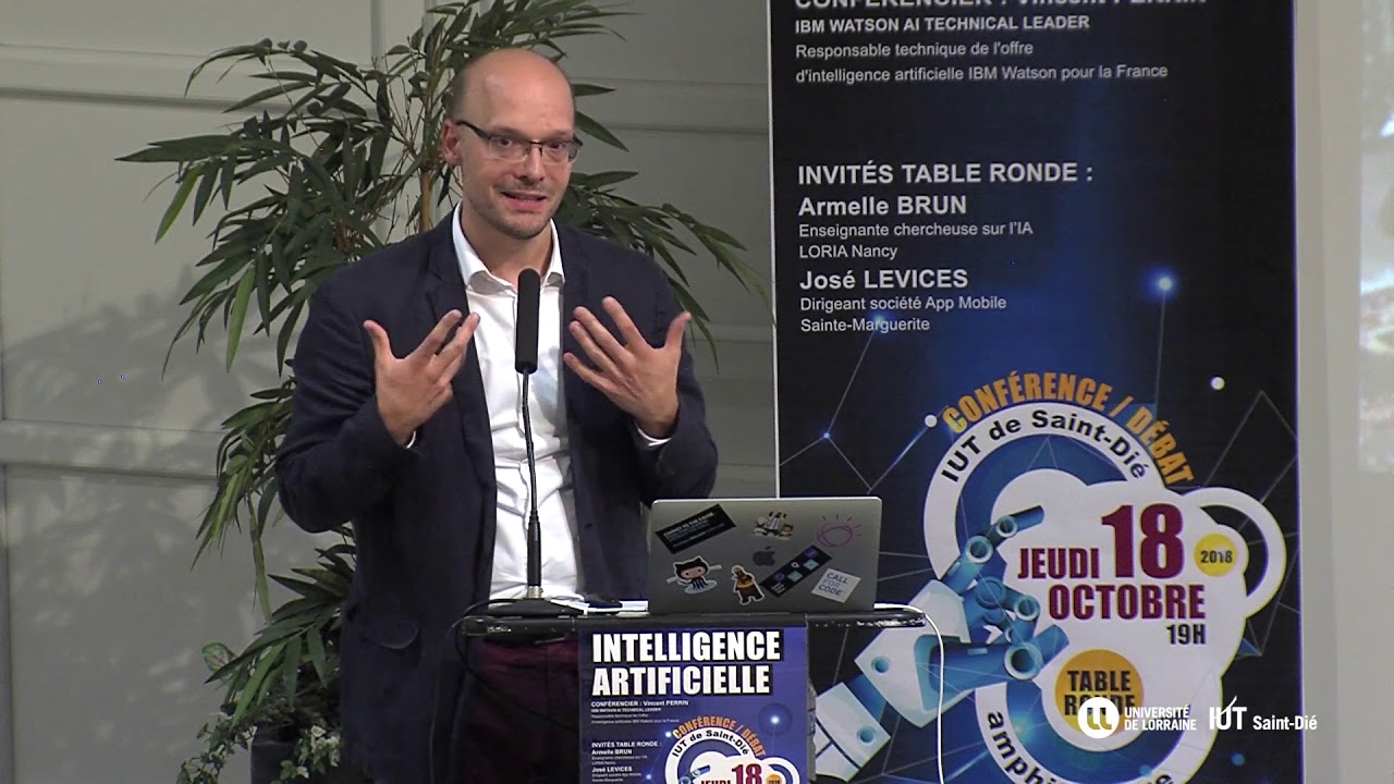 Conférence sur l'intelligence artificielle de Vincent Perrin (IBM Watson AI)