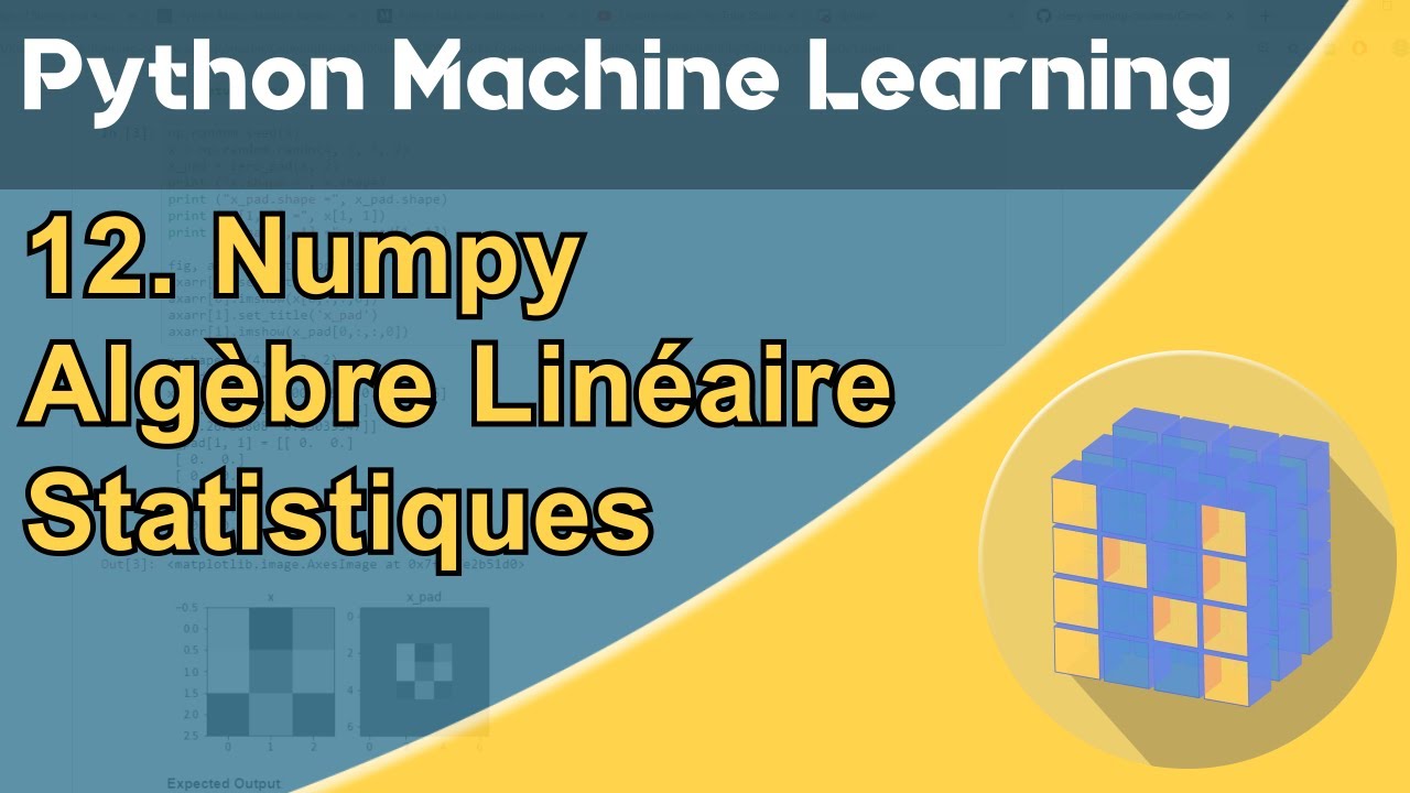 Formation Python - Machine Learning 12/30 : NumPy : algèbre linéaire, statistiques
