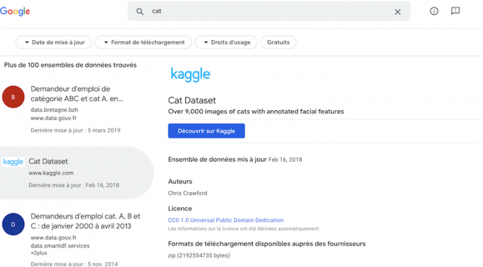 Google a sorti en version officielle Dataset Search, un moteur de recherche de jeu de données