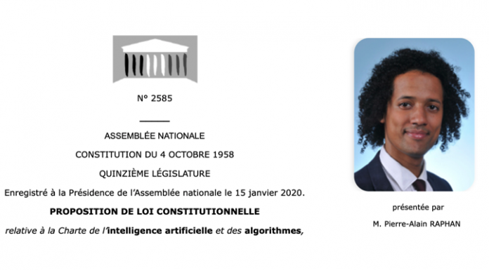 Découvrez la proposition de loi constitutionnelle relative à la Charte de l’intelligence artificielle et des algorithmes déposée à l'Assemblée Nationale