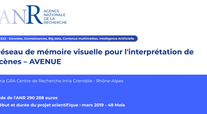 Projet financé ANR : Réseau de mémoire visuelle pour l'interprétation de scènes – AVENUE