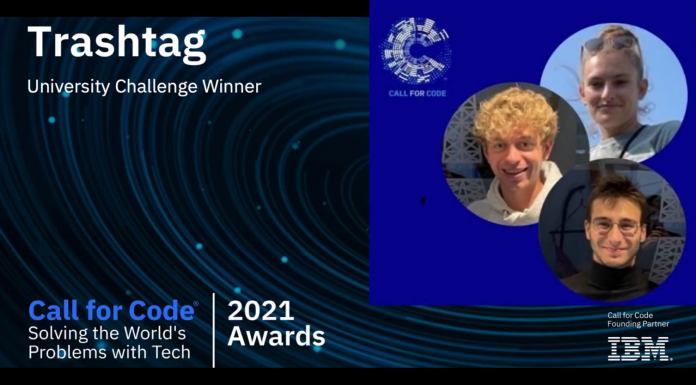 TRASHTAG, a French team from ISEP, wins the Call for Code 2021 University Challenge