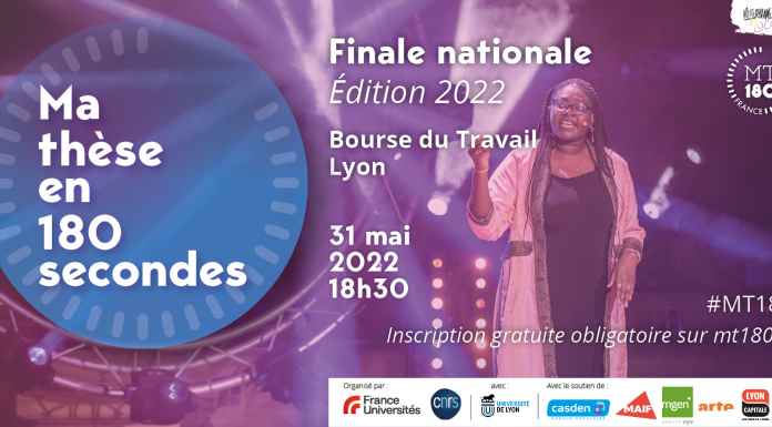 La finale de « Ma thèse en 180 secondes » aura lieu à Lyon le 31 mai prochain