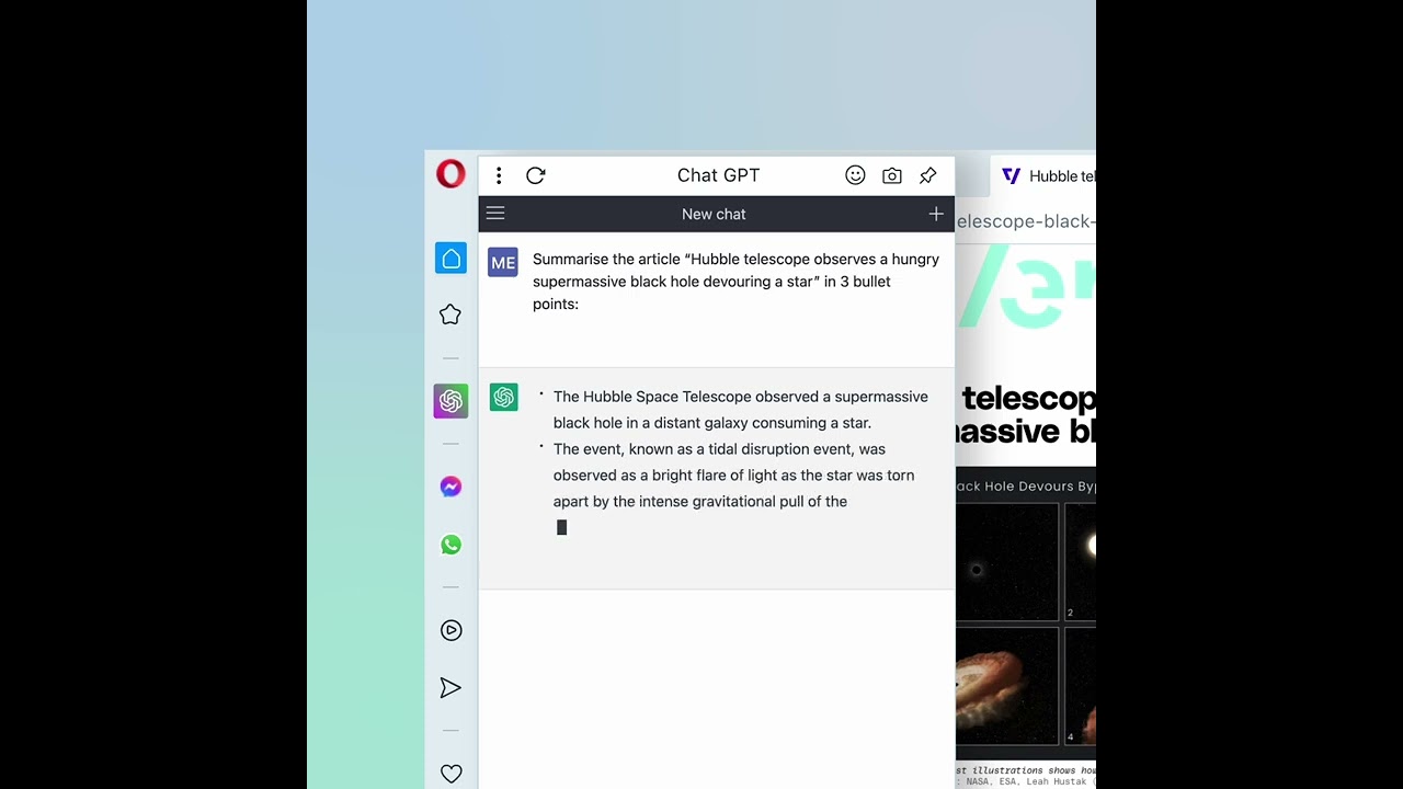 OPERA annonce l'intégration ChatGPT à son navigateur Web