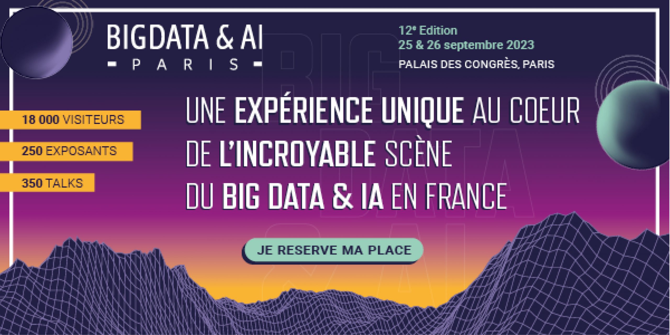 Évènement : la 12ème édition de Big Data & AI Paris se déroulera les 25 et 26 septembre 2023
