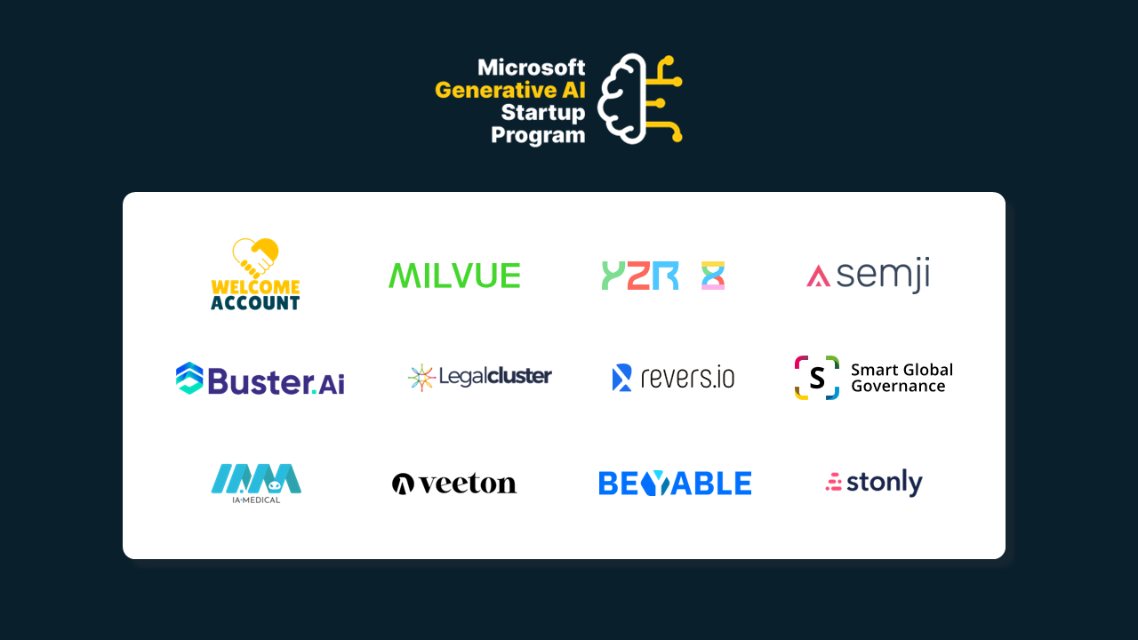 Microsoft France dévoile les douze lauréats du « Microsoft Generative AI Startup Program »